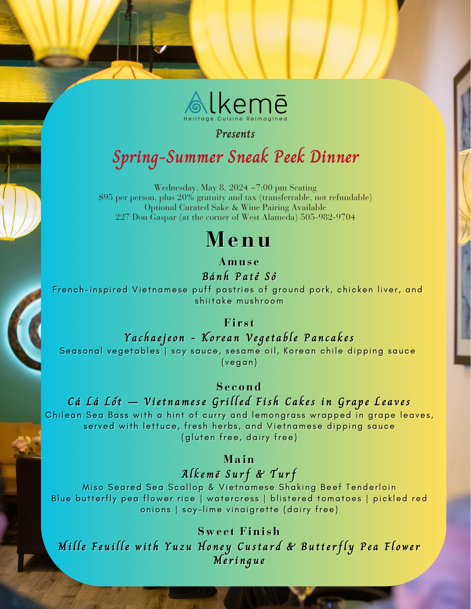 Sneak Peek Spring Summer dinner event