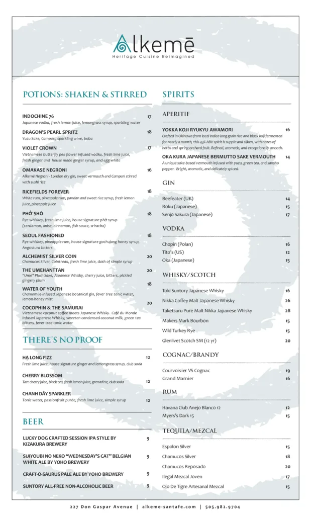 spring 2025 drinks menu