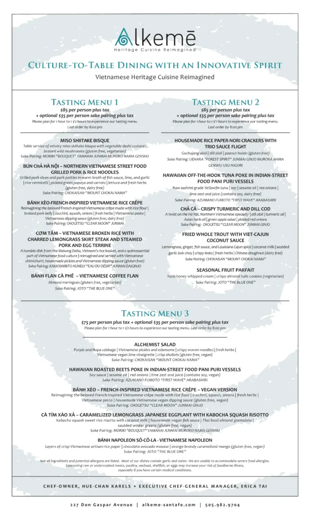 spring tasting menu 2025