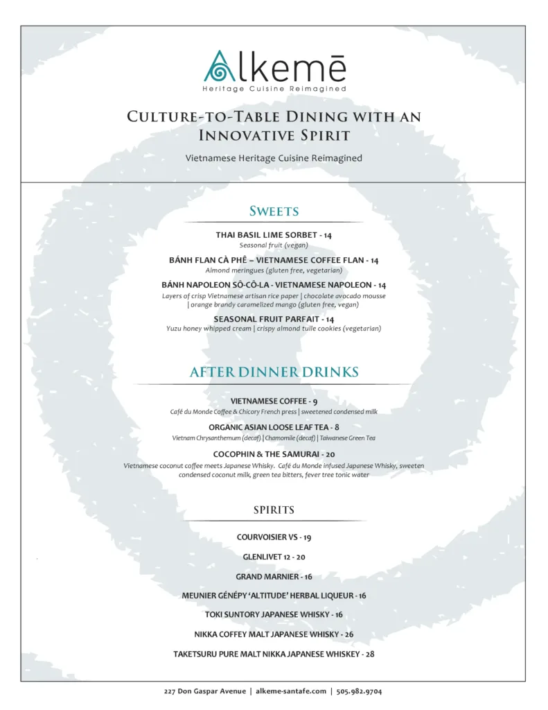 Summer Dessert Menu 2025